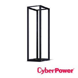 RACK ABIERTO DE 45U Y 19 PULGADAS CYBERPOWER CR45U40001 CON 4 POSTES, 600 MM DE ANCHO, PROFUNDIDAD AJUSTABLE DE 22 PULGADAS - 40 PULGADAS, NEGRO, CAPACIDAD DE CARGA DE 800KG (1760LB), SE ENVIA DESARMADO, GARANTIA DE 5 AÑOS