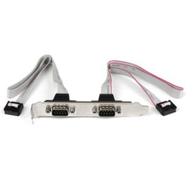 StarTech.com Cabezal Bracket 2 puertos COM de Serie Serial - 2x DB9 Macho - 2x IDC10 Hembra