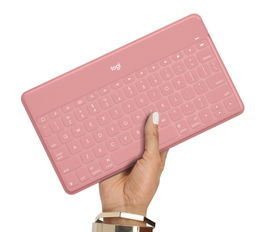 Logitech Keys-To-Go Rosa, Blanco Bluetooth