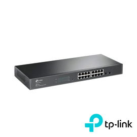 SWITCH ADMINISTRABLE TP-LINK T1600G-18TS CUENTA CON 16 PUERTOS RJ45 10/100/1000 Mbps 2 PUERTOS DE FIBRA ÓPTICA SFP (VACÍO) GIGABIT MONTAJE EN RACK LISTA DE CONTROL DE ACCESO GESTIÓN CLI BASADA EN WEB USO INTERIOR SWITCH ADMINISTRABLE TP-LINK T1600G-18TS CUENTA CON 16 PUERTOS RJ45 10/100/1000 Mbps 2 PUERTOS DE FIBRA ÓPTICA SFP (VACÍO) GIGABIT MONTAJE EN RACK LISTA DE CONTROL DE ACCESO GESTIÓN CLI BASADA EN WEB USO INTERIOR