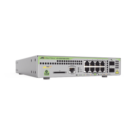 Switch PoE+ Administrable CentreCOM GS970M, Capa 3 de 8 Puertos 10/100/1000 Mbps + 2 SFP Gigabit, 124 W