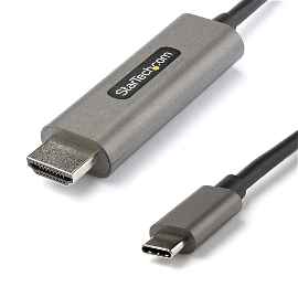 StarTech.com Cable 1m USB C a HDMI 4K de 60Hz con HDR10 - Adaptador de Vídeo USB Tipo C a HDMI 2.0b Ultra HD 4K - Convertidor USBC a HDMI HDR para Monitor o Pantalla - Modo Alternativo DP 1.4 HBR3 (CDP2HDMM1MH) - Cable adaptador - 24 pin USB-C macho 