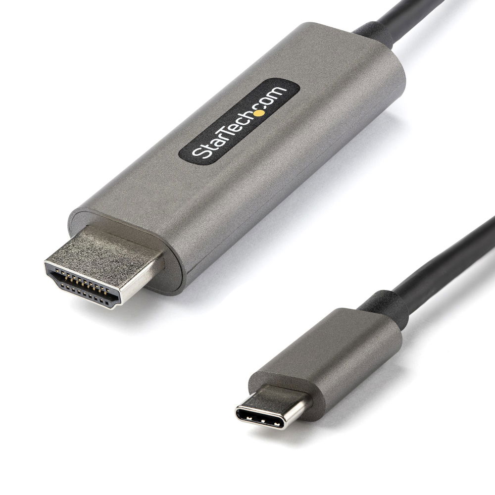 StarTech.com Cable 1m USB C a HDMI 4K de 60Hz con HDR10 - Adaptador de Vídeo USB Tipo C a HDMI 2.0b Ultra HD 4K - Convertidor USBC a HDMI HDR para Monitor o Pantalla - Modo Alternativo DP 1.4 HBR3 (CDP2HDMM1MH) - Cable adaptador - 24 pin USB-C macho StarTech.com Cable 1m USB C a HDMI 4K de 60Hz con HDR10 - Adaptador de Vídeo USB Tipo C a HDMI 2.0b Ultra HD 4K - Convertidor USBC a HDMI HDR para Monitor o Pantalla - Modo Alternativo DP 1.4 HBR3 (CDP2HDMM1MH) - Cable adaptador - 24 pin USB-C macho