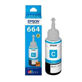 Botella Tinta Epson T664 - Color Cyan - C13T66422A