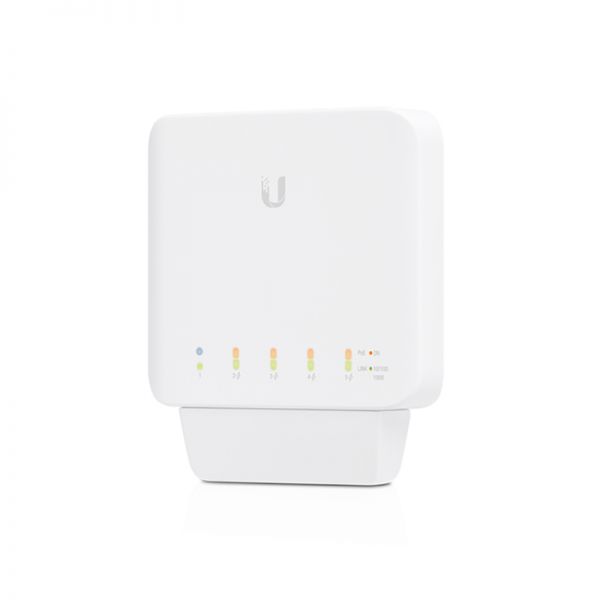 Conmutador - Gestionado - 4 X 10/100/1000 (PoE) + 1 X 10/100/1000 (PoE) - Montaje En Pared, Montaje En Mástil - PoE (46 W) - Ubiquiti UniFi Switch USW-FLEX