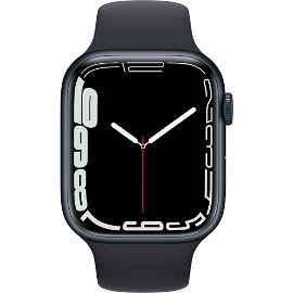 Apple Watch Series 7 (GPS) - 45 Mm - Aluminio De Medianoche - Reloj Inteligente Con Pulsera Deportiva - Fluoroelastómero - Medianoche - Tamaño De La Banda: Regular - 32 GB - Wi-Fi, Bluetooth - 38.8 G
