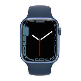 Apple Watch Series 7 (GPS) - 41 Mm - Aluminio Azul - Reloj Inteligente Con Pulsera Deportiva - Fluoroelastómero - Azul Abismo - Tamaño De La Banda: Regular - 32 GB - Wi-Fi, Bluetooth - 32 G