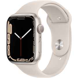 Apple Watch Series 7 (GPS) - 45 Mm - Aluminio Estrellado - Reloj Inteligente Con Pulsera Deportiva - Fluoroelastómero - Estrellado - Tamaño De La Banda: Regular - 32 GB - Wi-Fi, Bluetooth - 38.8 G