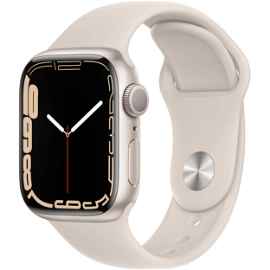 Apple Watch Series 7 (GPS) - 41 Mm - Aluminio Estrellado - Reloj Inteligente Con Pulsera Deportiva - Fluoroelastómero - Estrellado - Tamaño De La Banda: Regular - 32 GB - Wi-Fi, Bluetooth - 32 G