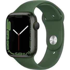 Apple Watch Series 7 (GPS) - 45 Mm - Aluminio Verdoso - Reloj Inteligente Con Pulsera Deportiva - Fluoroelastómero - Trébol - Tamaño De La Banda: Regular - 32 GB - Wi-Fi, Bluetooth - 38.8 G