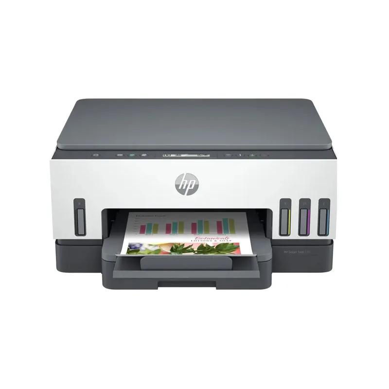 Impresora Smart Tank 720 AIO HP / Escáner / Copiadora - Chorro De Tinta - Wi-Fi / Bluetooth LE - Duplexador Automático - USB 2.0 De Alta Velocidad - Kit De Tintas Incluída