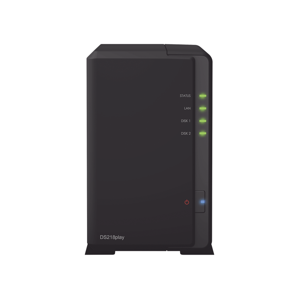 NAS Server of 2 Bays, Design for Multimedia / Up to 32 TB / Up to 15 Cameras