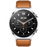 Xiaomi Watch S1 - 46 mm - plata - reloj inteligente con correa - piel - marrón - pantalla luminosa 1.43