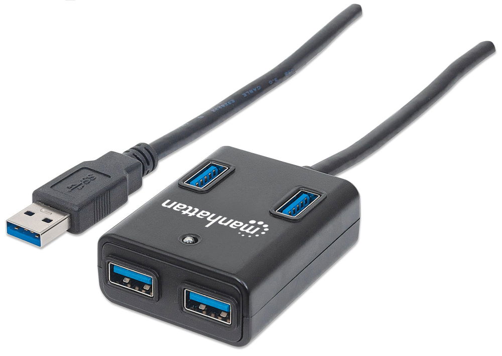 CABLE MANHATTAN 162296 5G BPS USB3.0 HUB 4P USB-A 766623162296