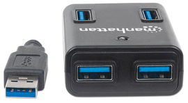 CABLE MANHATTAN 162296 5G BPS USB3.0 HUB 4P USB-A 766623162296