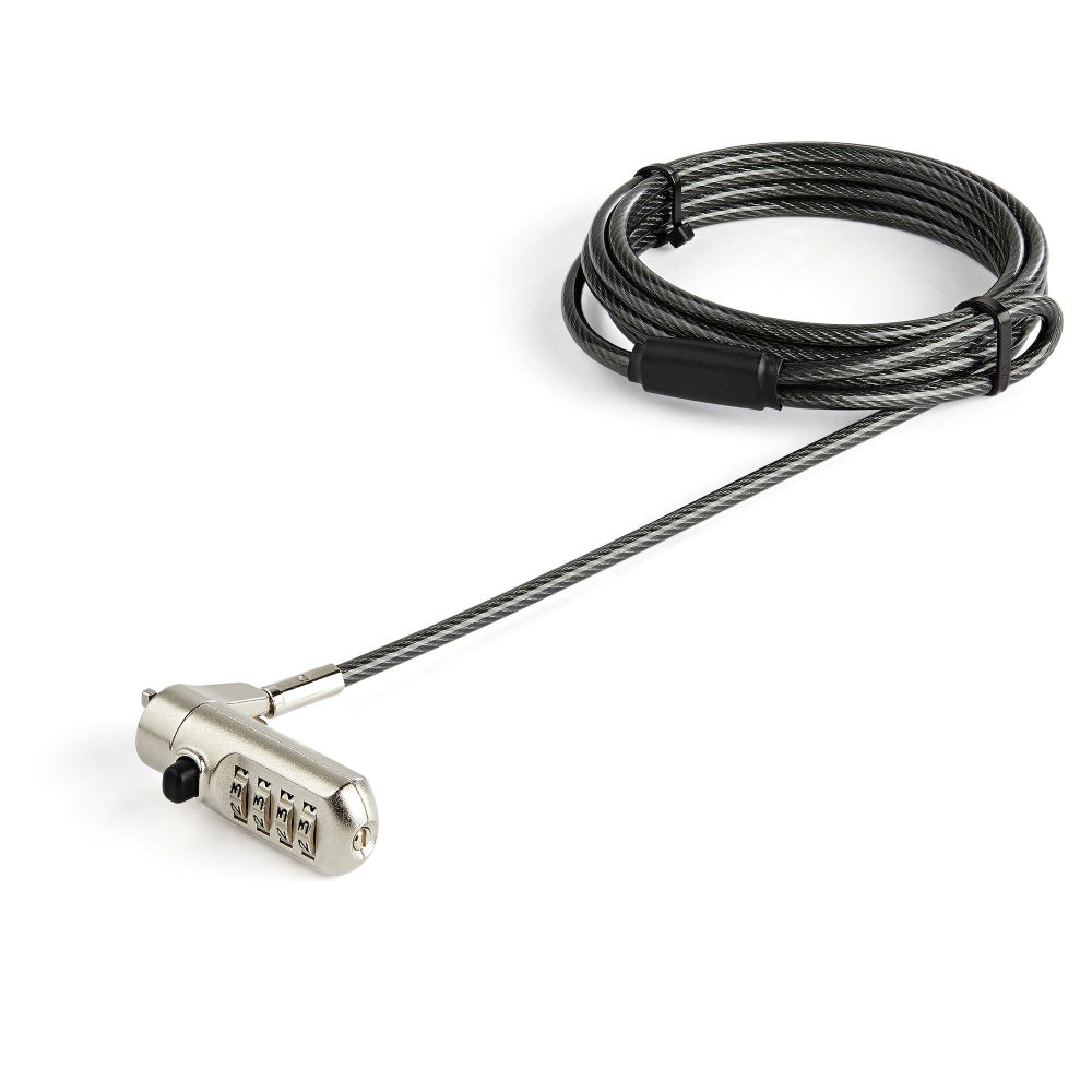 StarTech.com Cable de 2m de Seguridad para Ordenador Portátil - con Candado - para Ranura Nano - de Combinación StarTech.com Cable de 2m de Seguridad para Ordenador Portátil - con Candado - para Ranura Nano - de Combinación