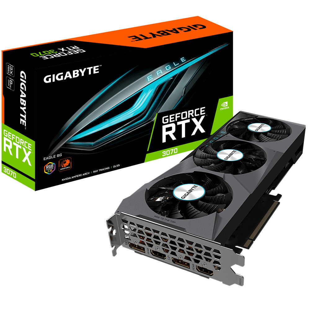 Gigabyte GV-N3070EAGLE-8GD tarjeta gráfica NVIDIA GeForce RTX 3070 8 GB GDDR6