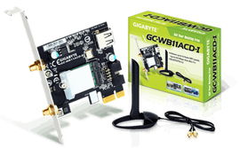 Gigabyte GC-WB11ACD-I adaptador y tarjeta de red Interno WLAN / Bluetooth 433 Mbit/s Gigabyte GC-WB11ACD-I adaptador y tarjeta de red Interno WLAN / Bluetooth 433 Mbit/s