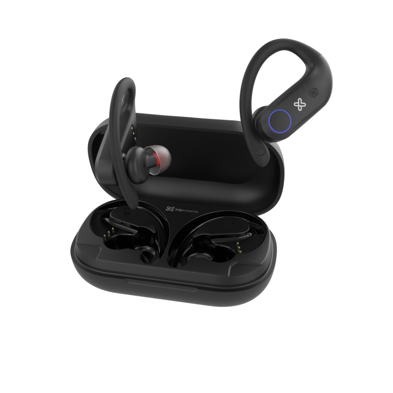 Audífonos Deportivos Klip Xtreme - XtremeBuds - Para Tablet / Para Cellular phone - Wireless - 108 horas - Negros