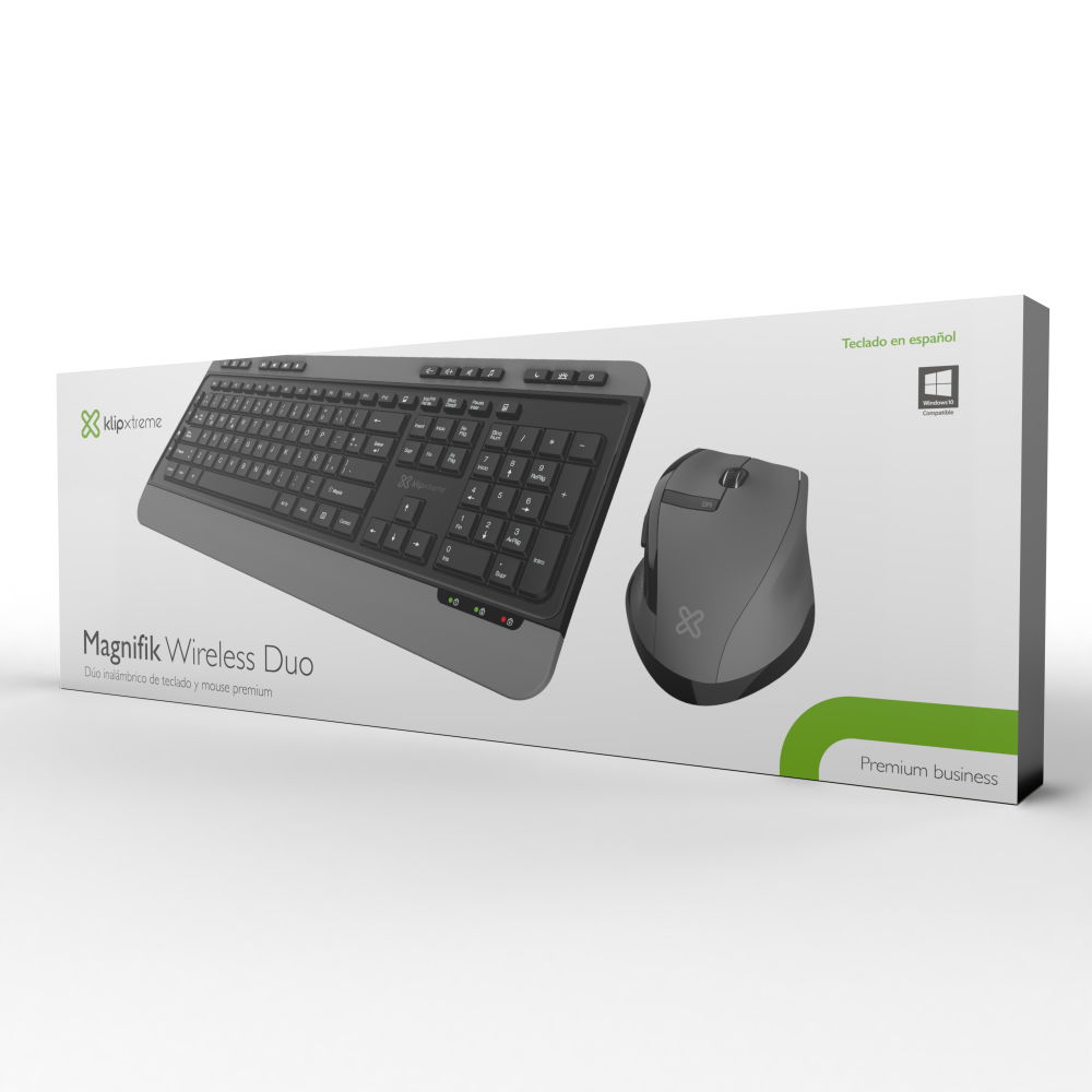 Combo Ratón y Teclado Inalámbrico Premiun KBK-520 - Klip Xtreme 
