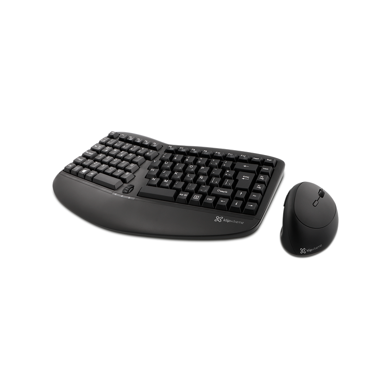 Combo de Teclado y Mouse Ergonómico KBK-510 - Klip Xtreme