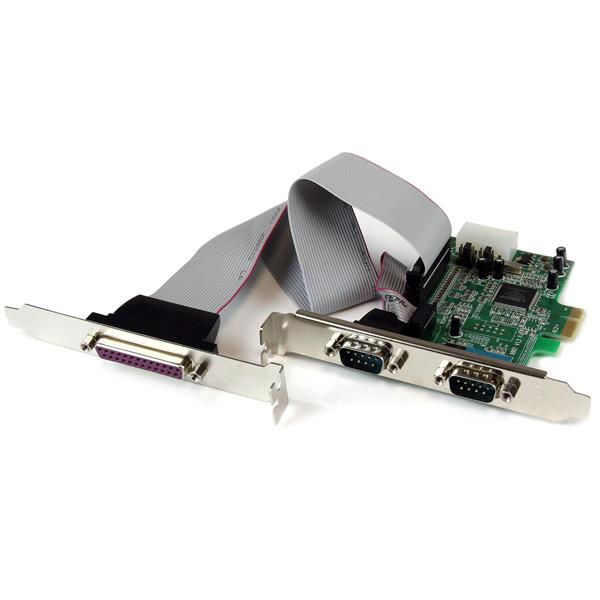 StarTech.com Tarjeta Adaptadora PCI Express de 2 Puertos Serie y 1 Paralelo RS232 UART 16550 Serial