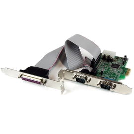 StarTech.com Tarjeta Adaptadora PCI Express de 2 Puertos Serie y 1 Paralelo RS232 UART 16550 Serial