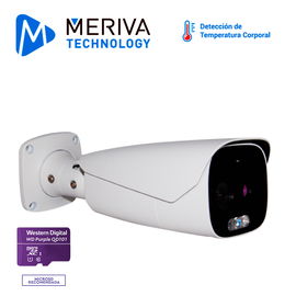 CAMARA IP BULLET 5MP TÉRMICA MERIVA TECHNOLOGY MATR-500 5MP / LENTE 8MM /30M /MÓDULO TÉRMICO - DETECCIÓN DE TEMPERATURA / NOTIFICACIÓN - SPEAKER / MICRO SD / 1 ENTRADA + 1 SALIDA DE ALARMA / H.265 / METALICA / POE / 12VCD REQUIERE EL MABK-501 CAMARA IP BULLET 5MP TÉRMICA MERIVA TECHNOLOGY MATR-500 5MP / LENTE 8MM /30M /MÓDULO TÉRMICO - DETECCIÓN DE TEMPERATURA / NOTIFICACIÓN - SPEAKER / MICRO SD / 1 ENTRADA + 1 SALIDA DE ALARMA / H.265 / METALICA / POE / 12VCD REQUIERE EL MABK-501