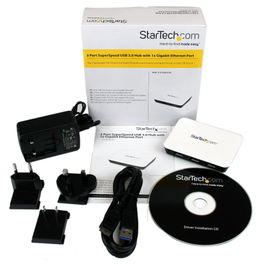 StarTech.com Adaptador de Red NIC Gigabit Ethernet Externo USB 3.0 con Hub Concentrador 3 Puertos con Alimentación StarTech.com Adaptador de Red NIC Gigabit Ethernet Externo USB 3.0 con Hub Concentrador 3 Puertos con Alimentación