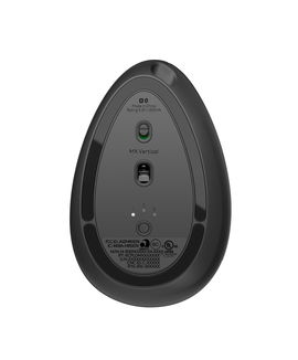 Logitech MX Vertical - Ratón vertical - ergonómico - óptico - 6 botones - inalámbrico, cableado - Bluetooth, 2.4 GHz - receptor inalámbrico USB - grafito