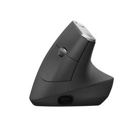 Logitech MX Vertical - Ratón vertical - ergonómico - óptico - 6 botones - inalámbrico, cableado - Bluetooth, 2.4 GHz - receptor inalámbrico USB - grafito