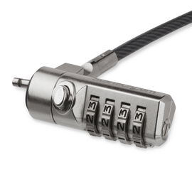 StarTech.com Cable con Candado de Seguridad con Clave para Ordenador Portátil - con Bisagra Giratoria - con Candado de Combinación de 4 Dígitos StarTech.com Cable con Candado de Seguridad con Clave para Ordenador Portátil - con Bisagra Giratoria - con Candado de Combinación de 4 Dígitos