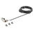 StarTech.com Cable de 2m de Seguridad Universal 3 en 1 para Ordenadores Portátiles - Cable con Candado de Combinación de 4 Dígitos para Ordenador de Sobremesa o Portátil - para K-Slot - Ranura Nano - Ranura Wedge - Cable de Seguridad Antirrobo