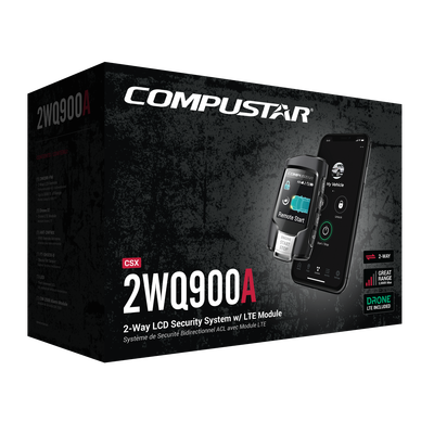 (MONITOREO en APP) Kit de Alarma Vehicular Profesional de 2 vías y control LCD con modulo CM2500 Incluye  GPS X1-MAX LTE