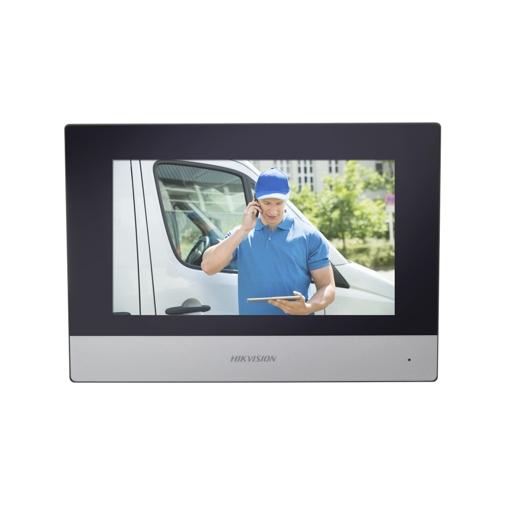 Hikvision DS-KH6320-WTE1 - Sistema de intercomunicación de vídeo - inalámbrico, cableado (LAN 10/100, 802.11b, 802.11g, 802.11n) - 7