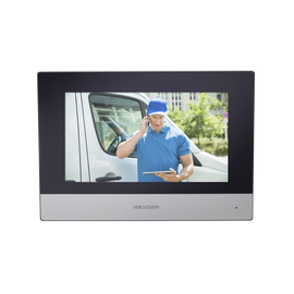 Hikvision DS-KH6320-WTE1 - Sistema de intercomunicación de vídeo - inalámbrico, cableado (LAN 10/100, 802.11b, 802.11g, 802.11n) - 7