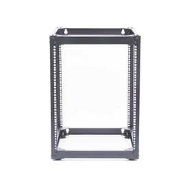 Rack Abierto de 4 Postes Instalación Pared o Piso de 14 Unidades, ¡Ideal para Equipo de Audio!