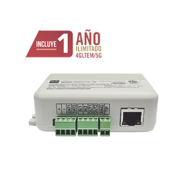 Comunicador DUAL ETHERNET + 4GLTEM/5G / 2 ENTRADAS Y 2 SALIDAS / Programación Remota / 1 Año de servicio GRATIS
