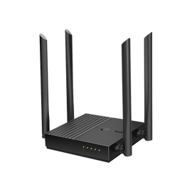 Router inalámbrico AC 1200 doble banda MU-MIMO, 1 puerto WAN 10/100/1000 Mbps Y  4 puertos LAN 10/100/1000 Mbps