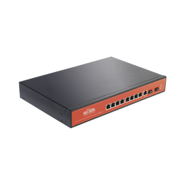 Switch Administrable Capa 2 de 8 puertos 10/100/1000 PoE + 2 x SFP Gigabit, con respaldo para energía solar