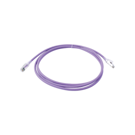 Patch Cord Z-MAX Cat6A S/FTP, CM/LS0H, 7ft, Color Violeta, Versión Bulk