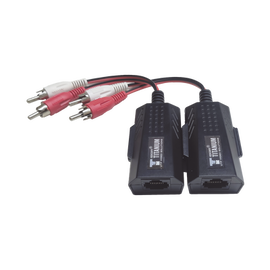 Balun Extensor de audio analogo estereo RCA a RJ45  / Distancia 800 mts/  Cable CAT5-6 / Conector 100% COBRE / protección TVS, Calidad PREMIUM