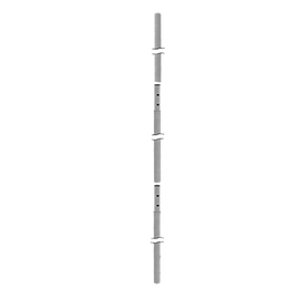 Mástil seccionado de 10.30 m x 48 mm ced 30, galvanizado por inmersión caliente.