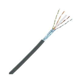 Bobina de Cable Planta Externa con Gel, de 4 pares, Cat6A, UTP, Color Negro, 305m