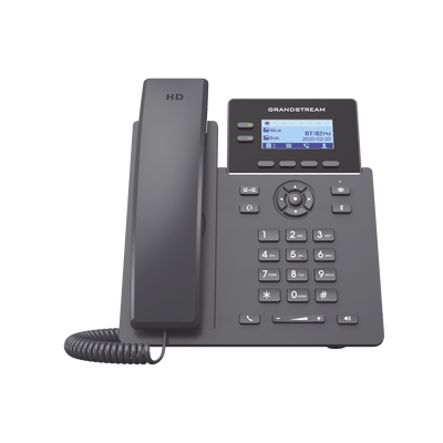 Teléfono IP Grado Operador, 2 líneas SIP con 4 cuentas, puertos Gigabit PoE, codec Opus, IPV4/IPV6 con gestión en la nube GDMS