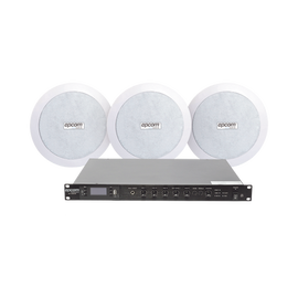 KIT de Amplificador de 120W para Rack SF120DTB | 3 Altavoces de Plafón de 5.5in SF-206P | 3.75 - 30W | Sistema 70/100V