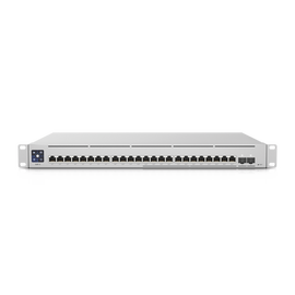 UniFi Switch Empresarial Capa 3 de 24 puertos PoE 802.3af/at (12 puertos 2.5G y 12 puertos 1G) + 2 puertos 1/10G SFP+, 400W, pantalla informativa