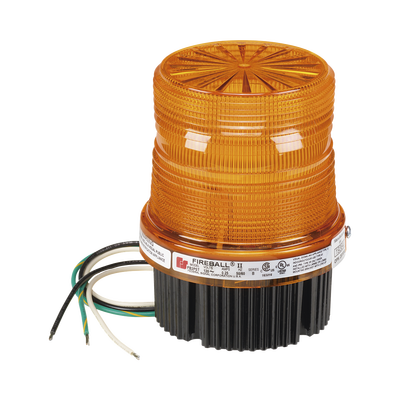 Luz de advertencia estroboscópica Fireball®, Listado por UL y cUL, 120 VCA, color ámbar