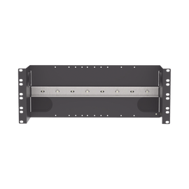 Soporte Industrial Para Instalar Equipos de Montaje en Riel DIN, Para Racks o Gabinetes Estándar de 19in, de 4UR, Color Negro