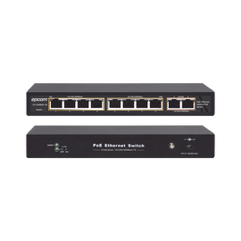 Switch PoE / 100 Metros PoE / 8 puertos 802.3af/at ( 132.5 W ) 10/100/1000Mbps + 2 puertos Uplink